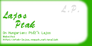 lajos ptak business card